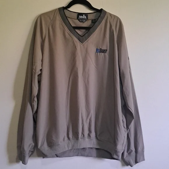 Golf MENS water & wind resistant top Kaki color V neck Perfect for fall weather - Picture 1 of 9